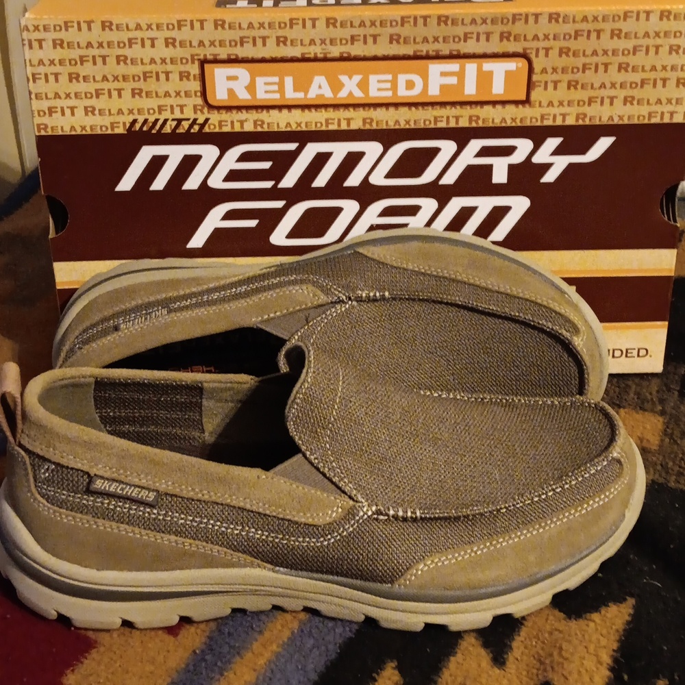 Skechers Mens Memory Foam Slipons